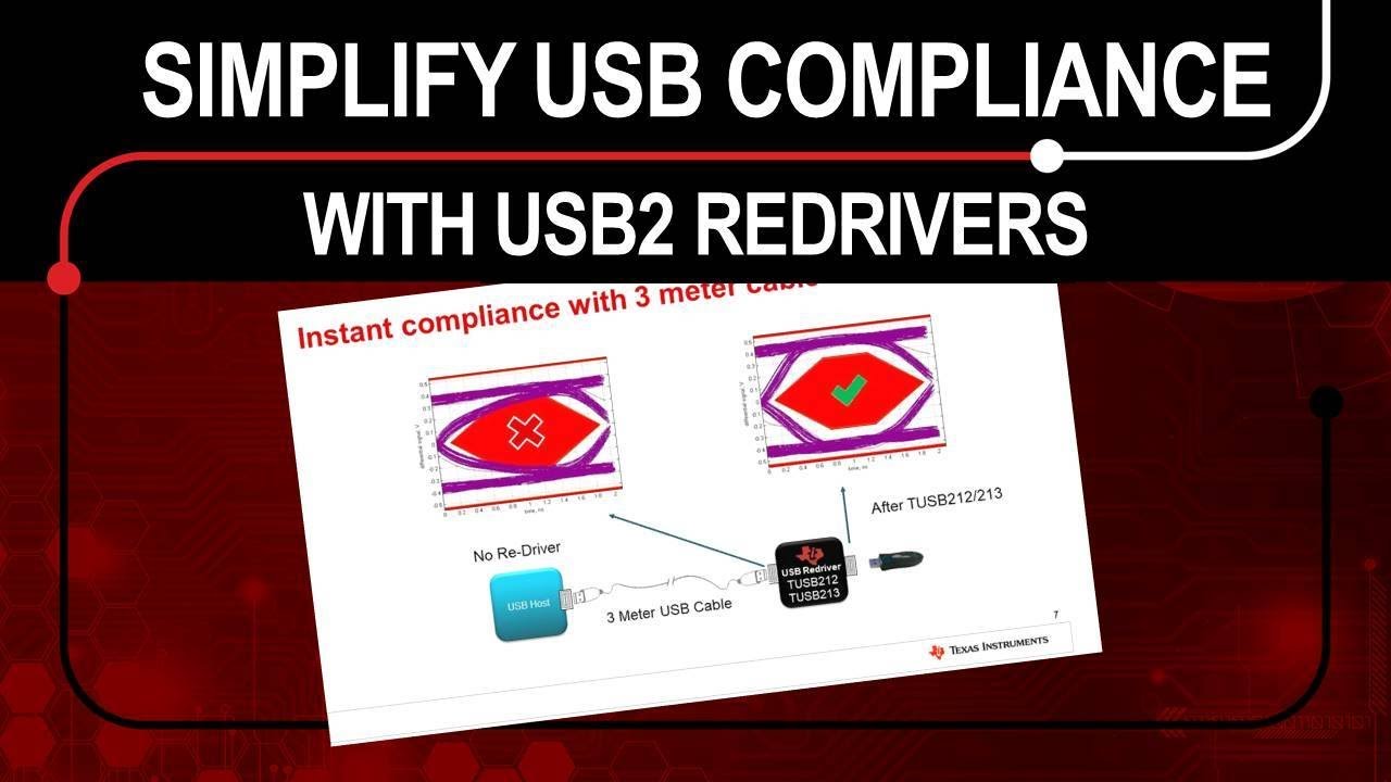 Упрощение соответствия стандарту USB с помощью решений USB2 redriver