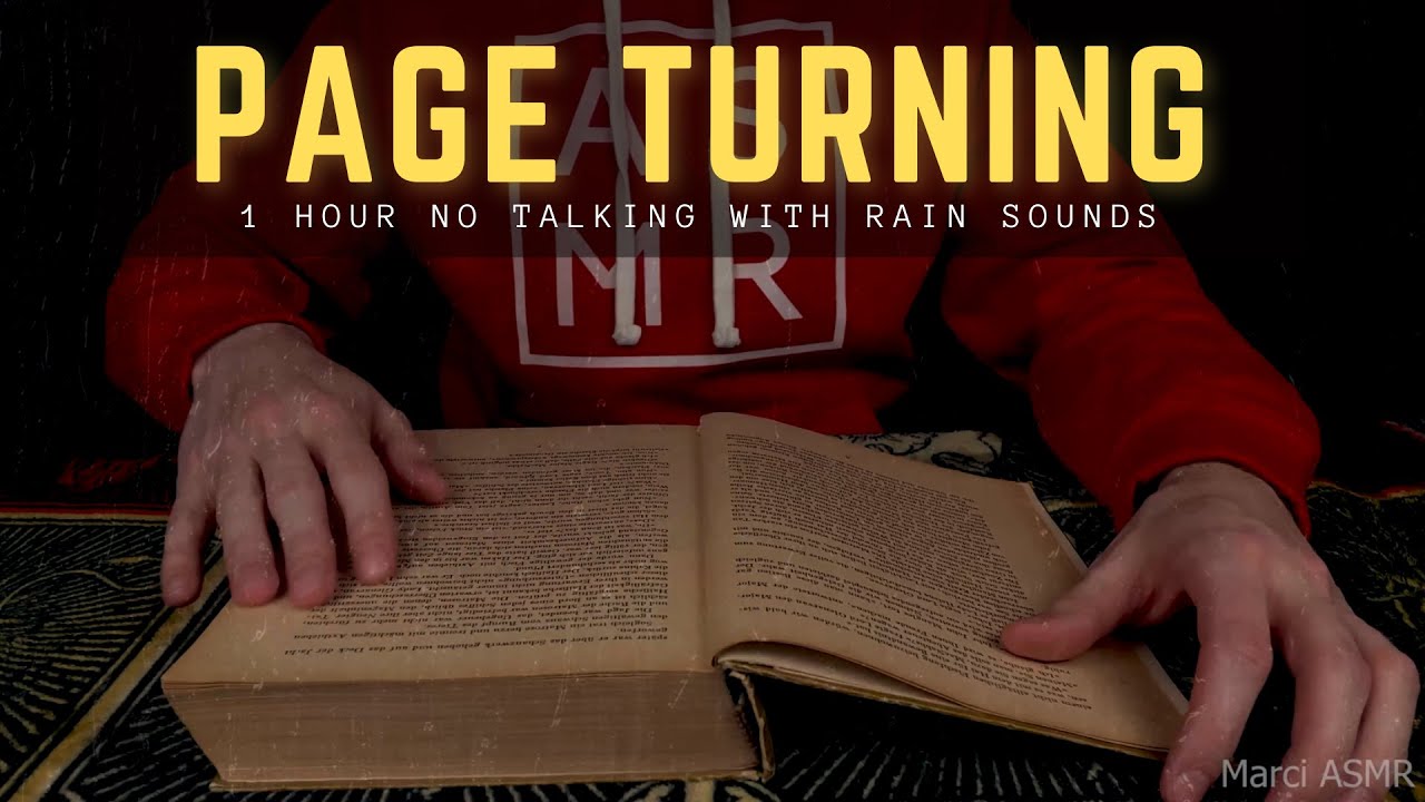 1 Hour ASMR Page Turning with Old Book | Page Squeezing ASMR (No Talking)
