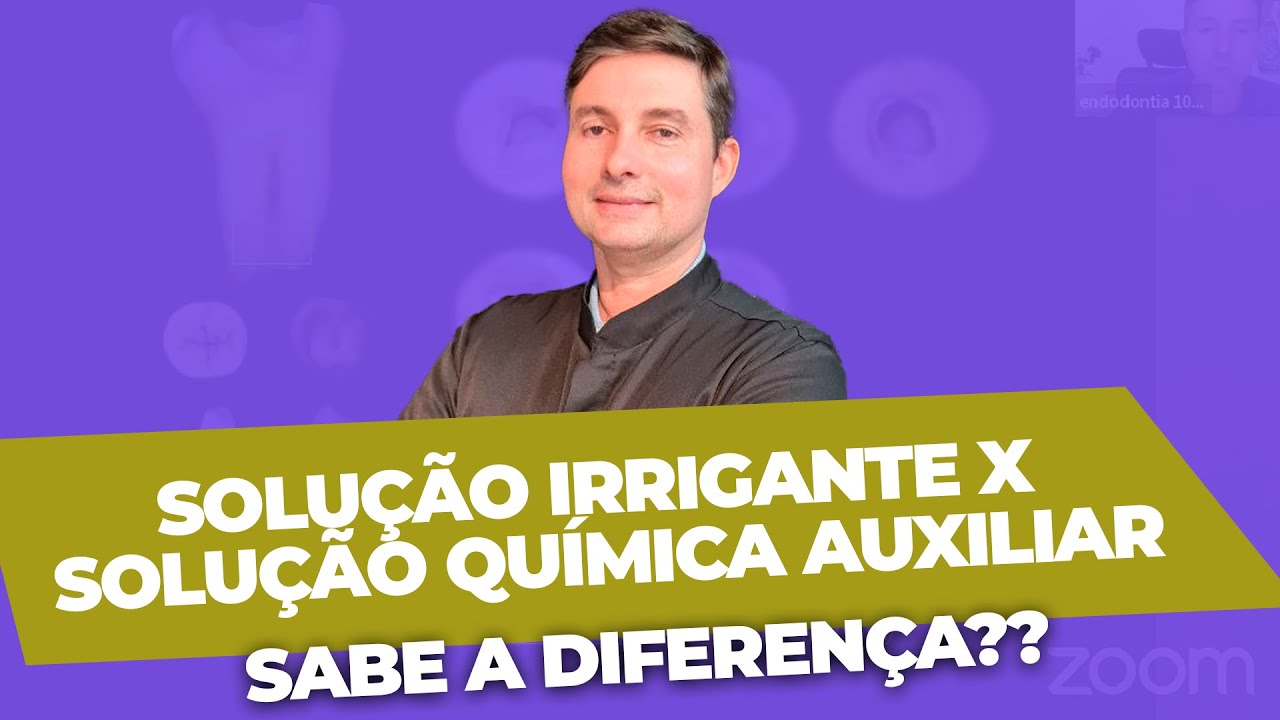 A diferença entre solução química irrigante e solução química auxiliar
