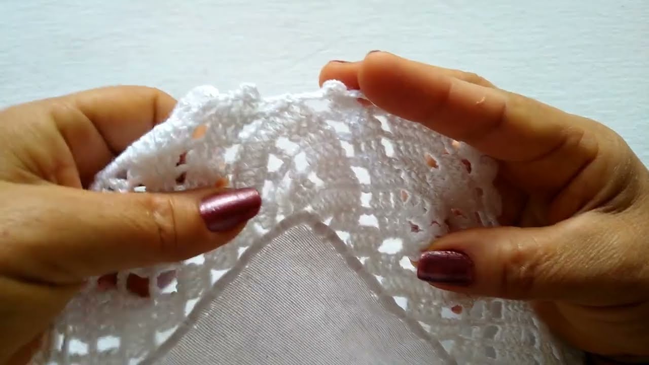 Linda puntilla para servilletas grandes o manteles num 888.#parati #fypシ #crochet #tutorial
