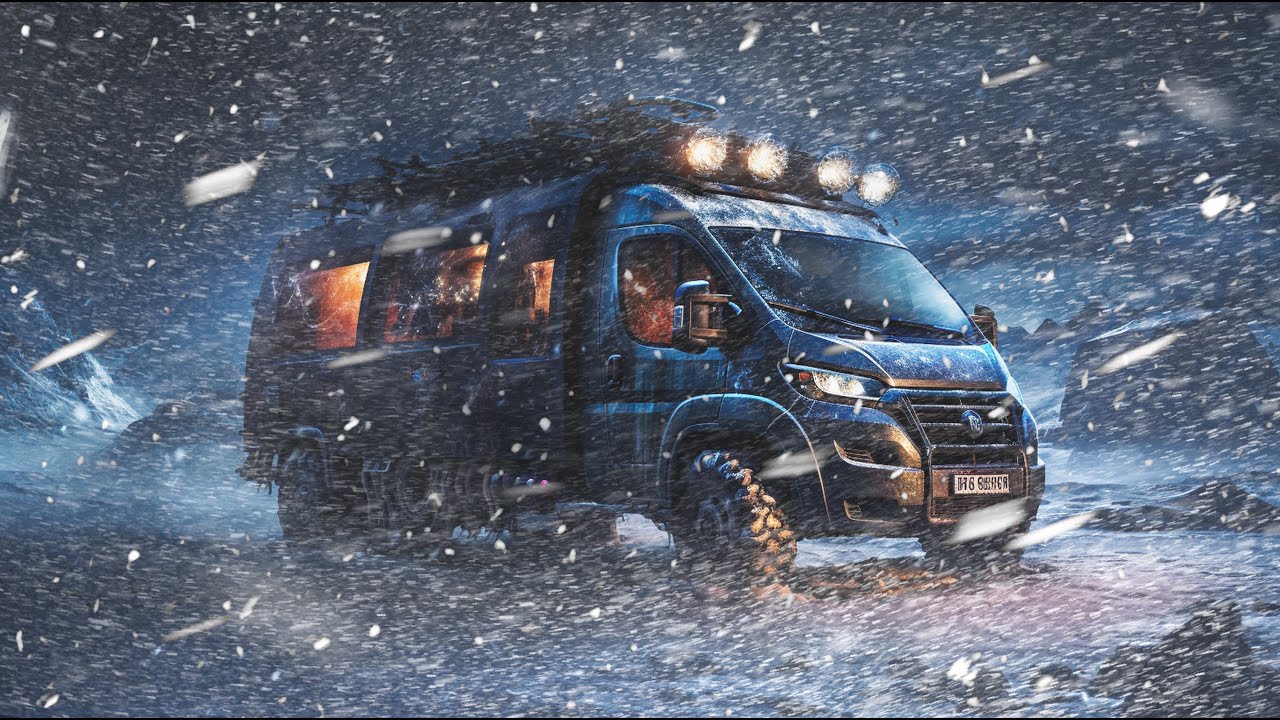 Surviving a Brutal Blizzard, Extreme Van Life Winter Camping in SNOW STORM, Stuck in Arctic #vanlife