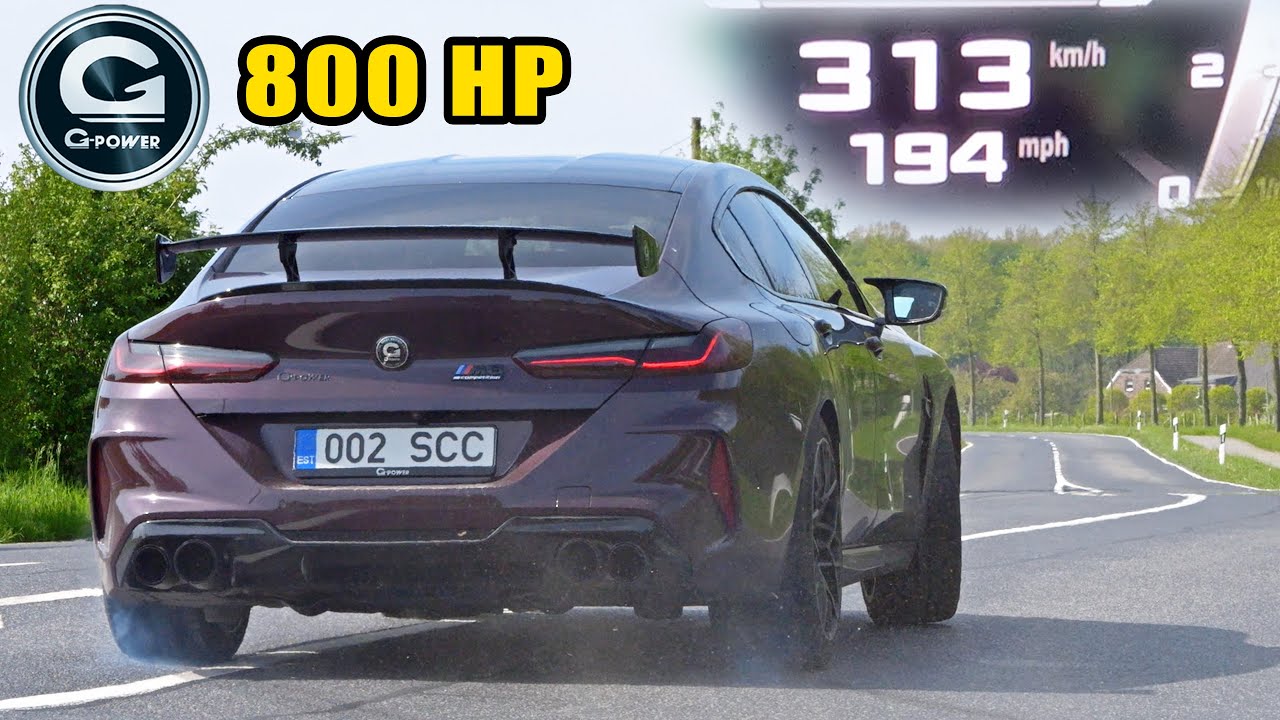 800HP BMW M8 G-POWER | 0-313km/h ACCELERATION TOP SPEED POV & SOUND