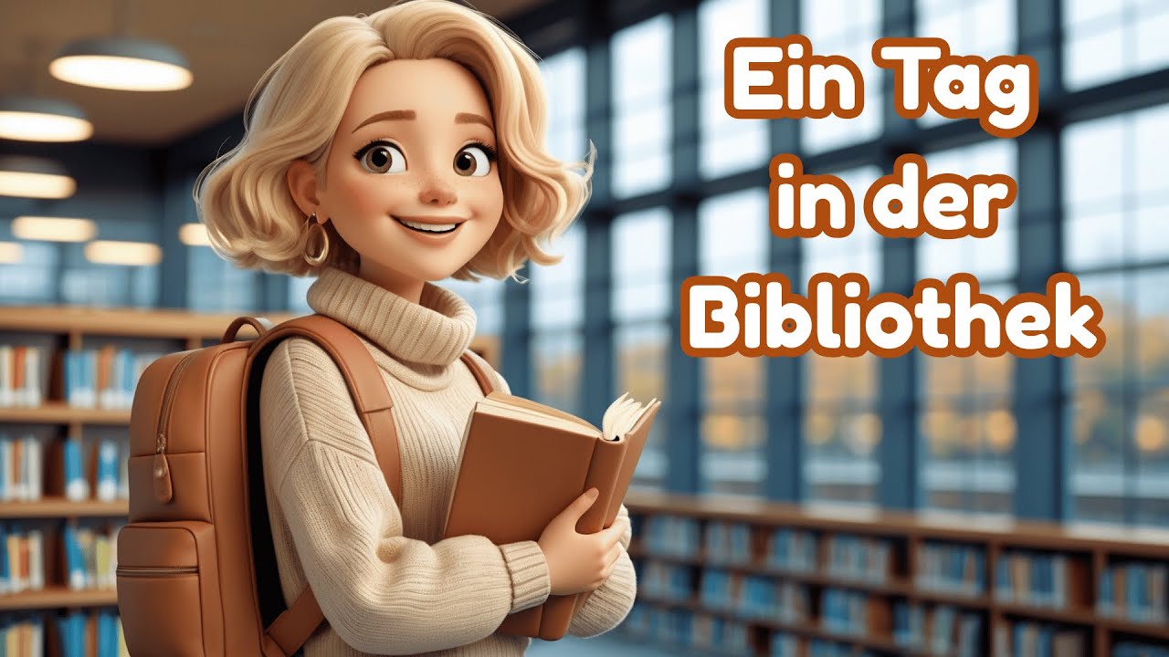 A day at the Library | Learn German with a Simple Story (A1-A2)
