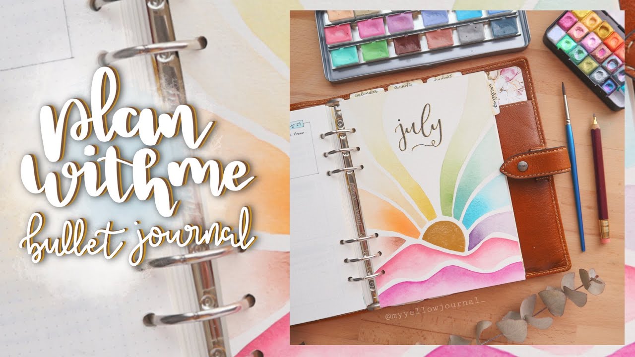 Plan With Me (JULIO / JULY) 2021 ⎮ Bullet Journal | Acuarelas WHITE NIGHTS PASTEL