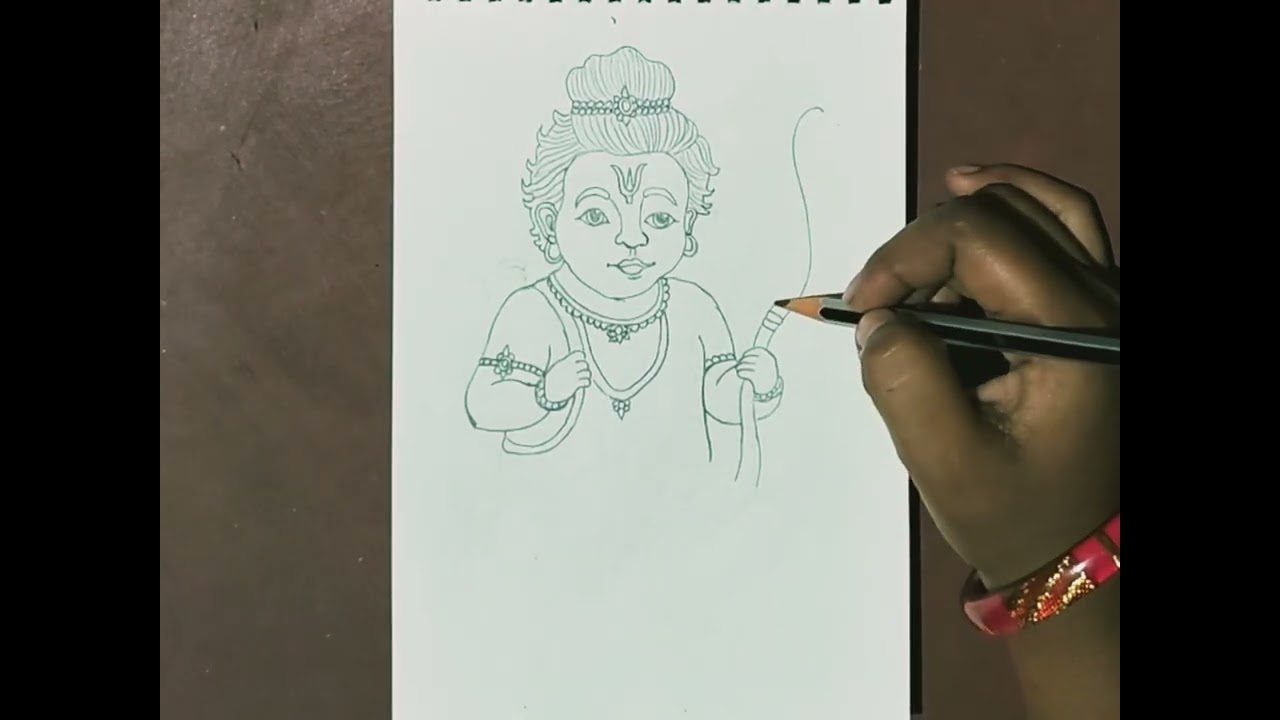 Ram ji drawing easy // outline drawing //