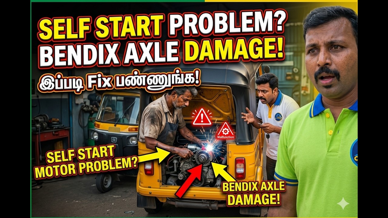 Bajaj RE Compact Self Start Problem Solve | Bendix Axle Damage, Relay Fault — இப்படி Fix பண்ணுங்க!