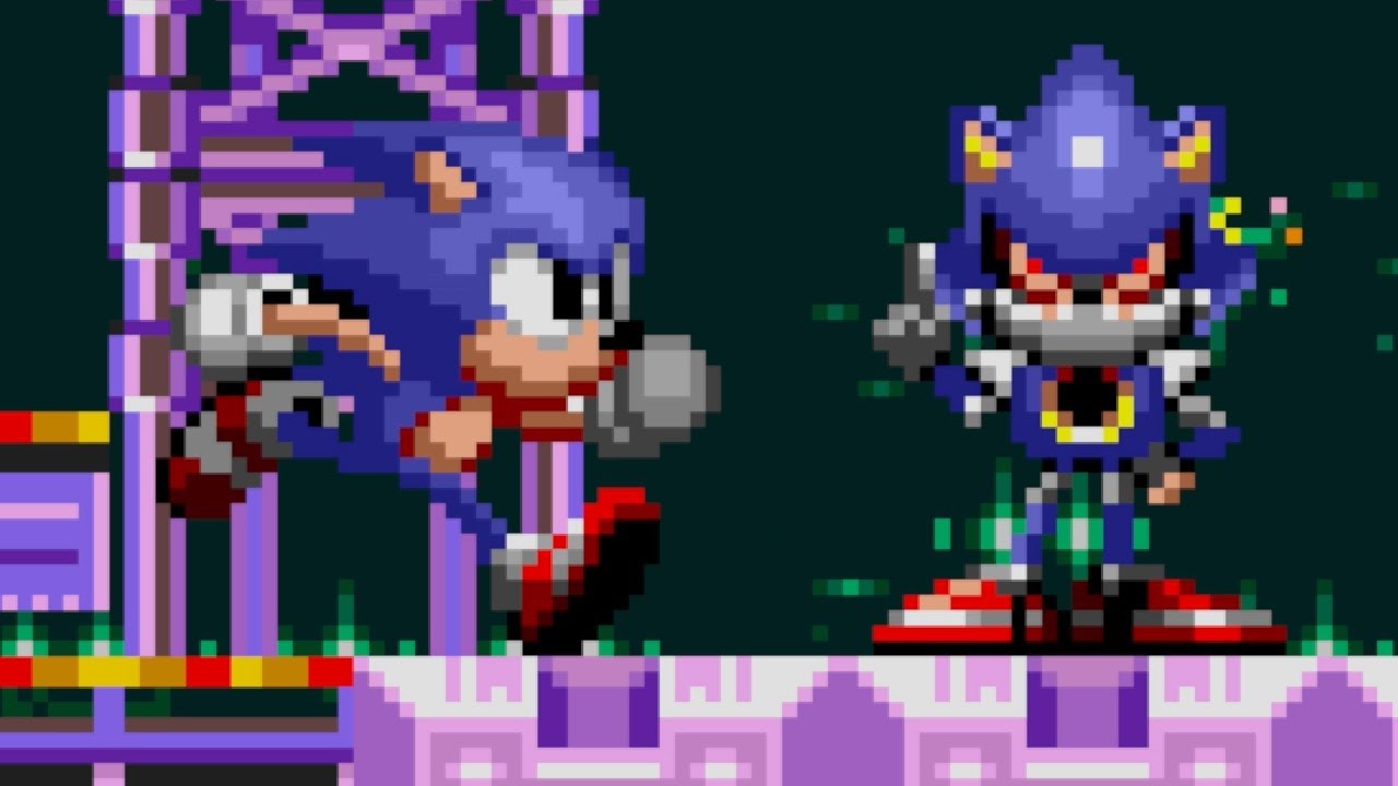 Junio Metal Sonic VS Junio Sonic [Sonic CD mods Gameplay]