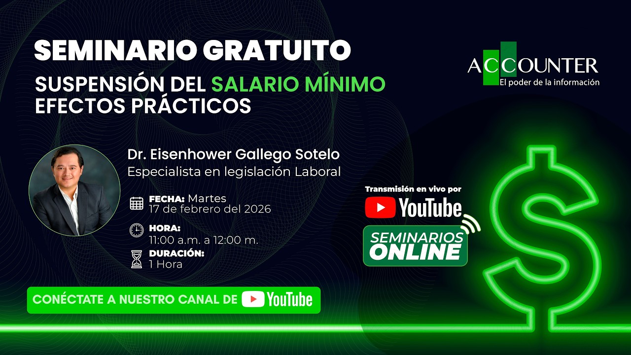 SEMINARIO GRATUITO: Suspensión del salario mínimo — Efectos prácticos