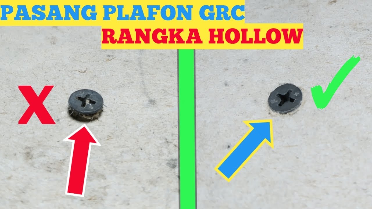 Cara Memasang plafon GRC rangka hollow