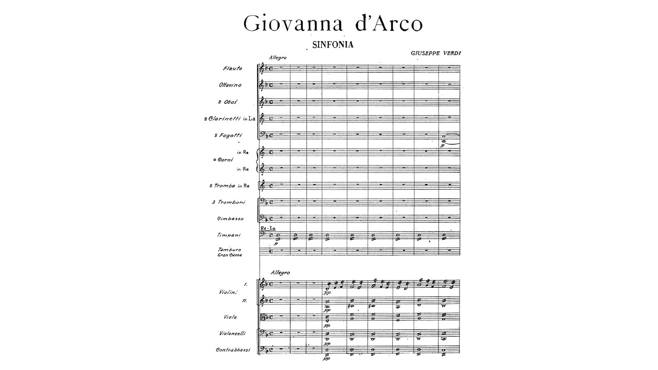 Verdi: Giovanna d'Arco (Joan of Arc), Overture (with Score)