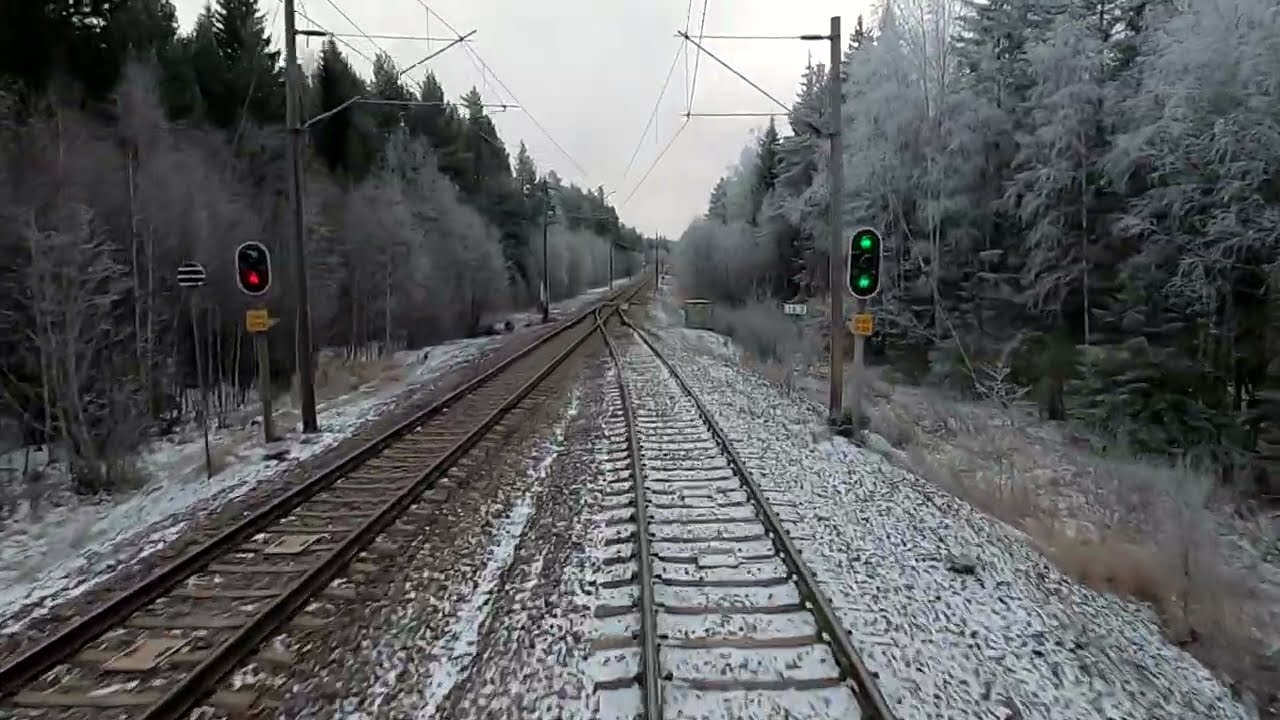 Mora-Borlänge (nästan...) från förarplats / Cabinerit / Führerstandsmitfahrt