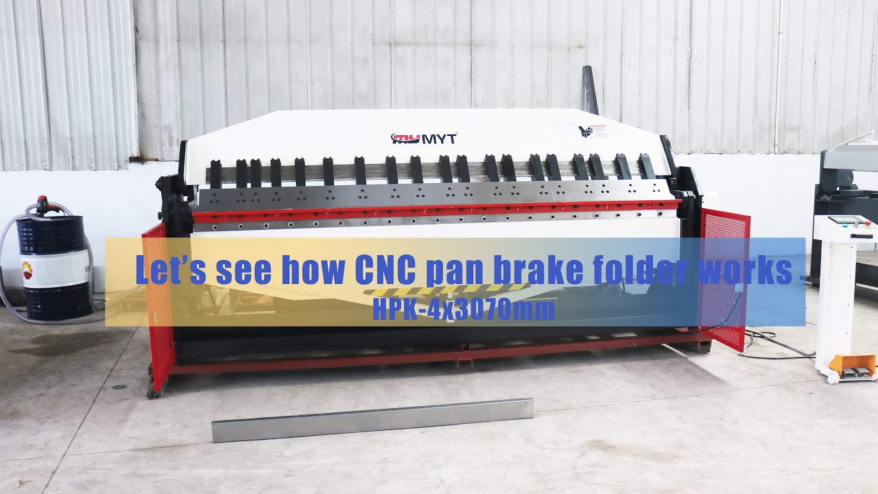 MYT® Sheet metal folding machine | pan brake folder with CNC system HPK-4X3070