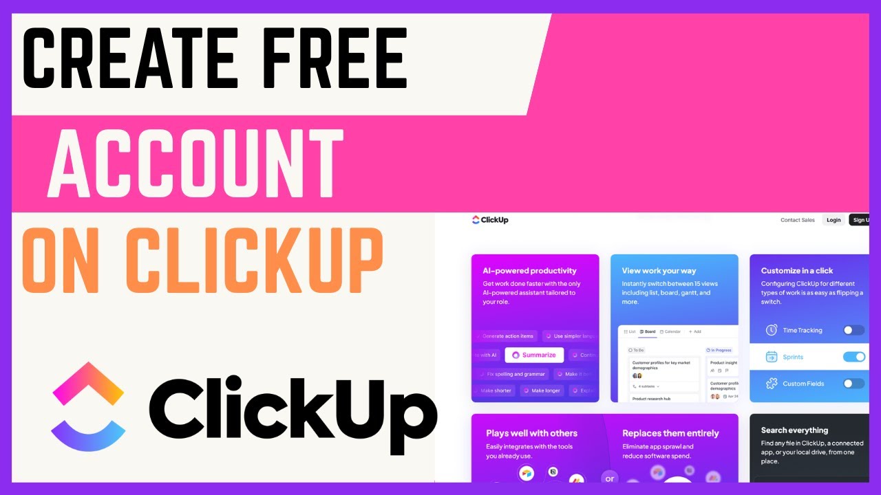 How To Sign Up And Create Free ClickUp Account