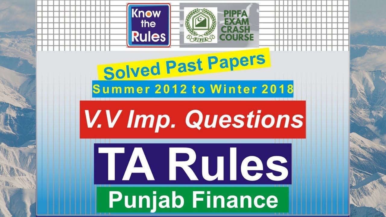 Most Important Question of TA Rules | PIPFA Exam Crash Course
