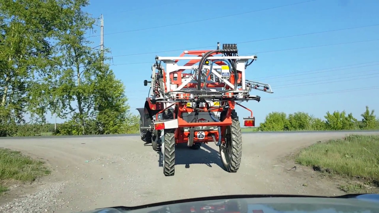 Trailed agricultural sprayer (In action) KUHN Atlantique | Case Puma 210 | опрыскиватель прицепной
