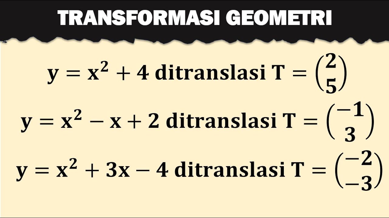 TRANSFORMASI GEOMETRI _ Menentukan Bayangan Kurva oleh Translasi