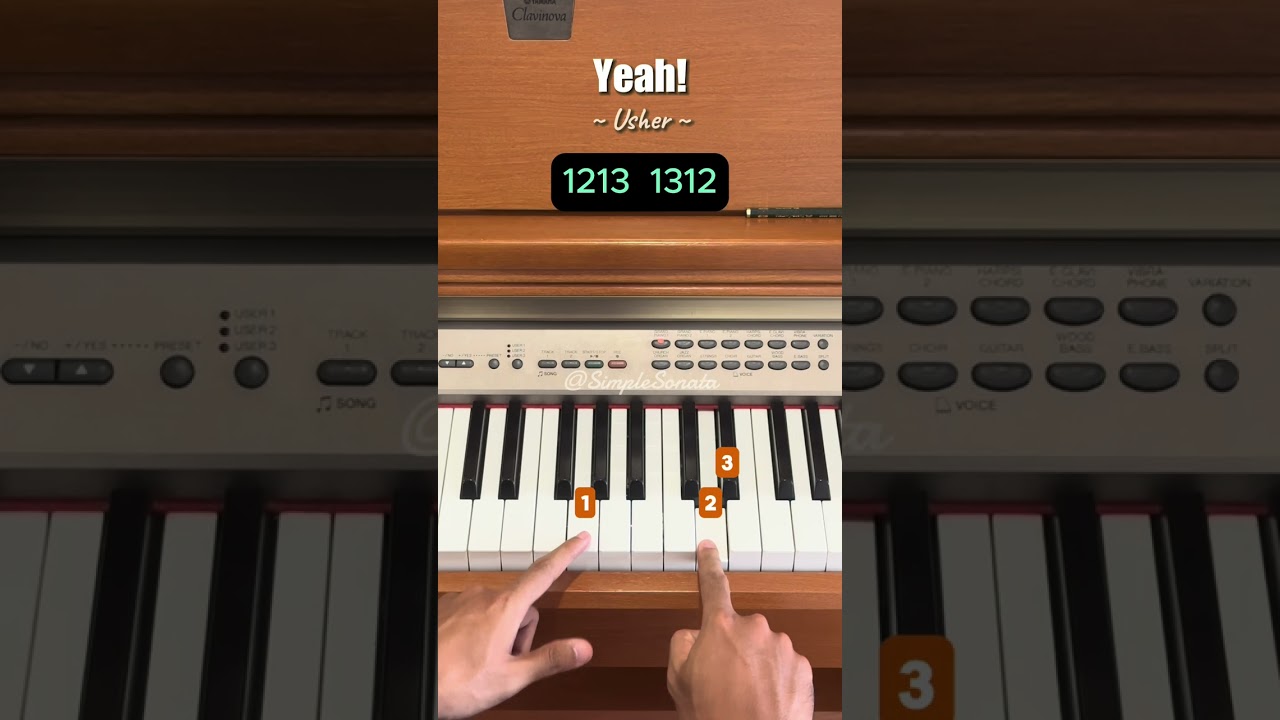 Yeah! |  Usher #music #easypiano #piano #simplepiano #shorts #viral #foryou