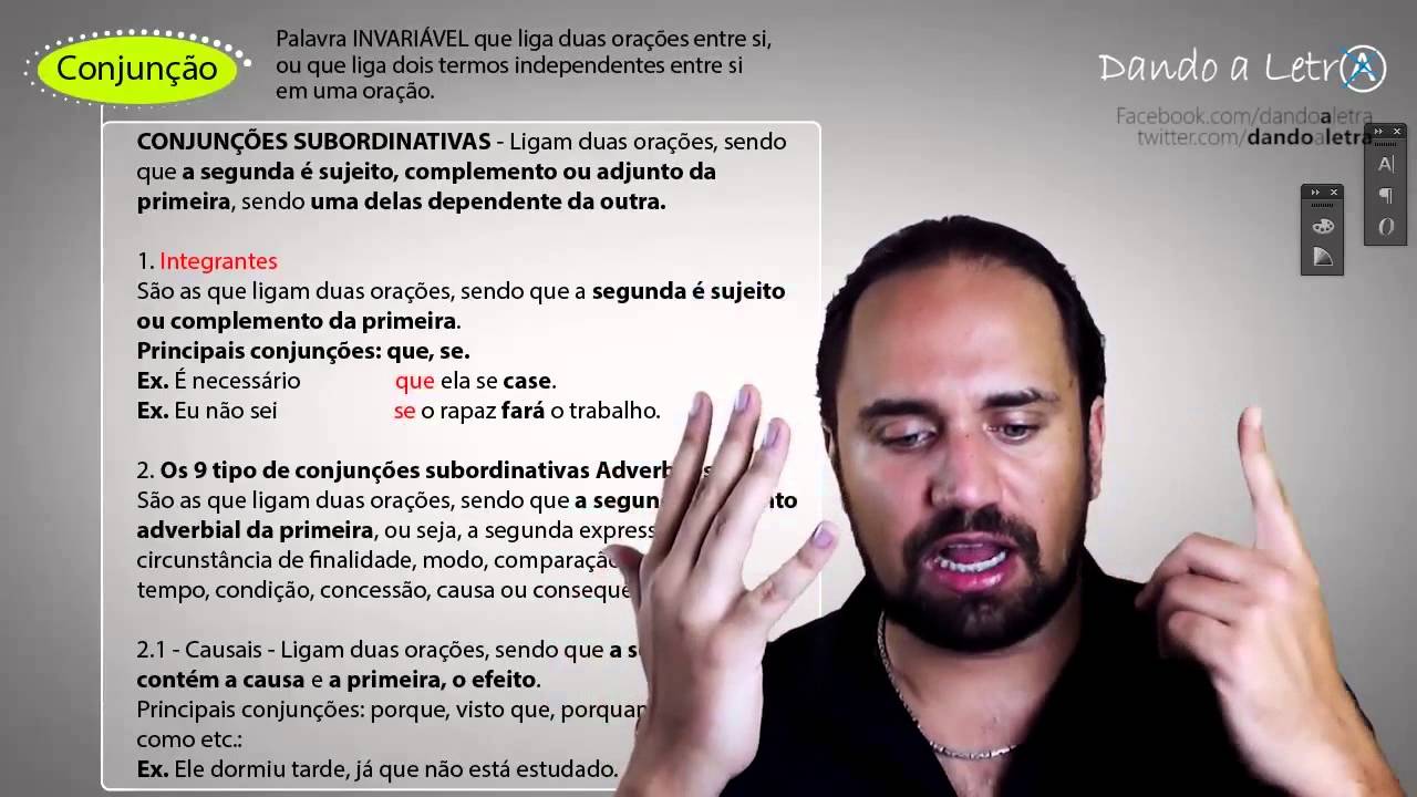 Português para Concursos - Aula 1 - Parte 4 - Morfologia - Conjunções
