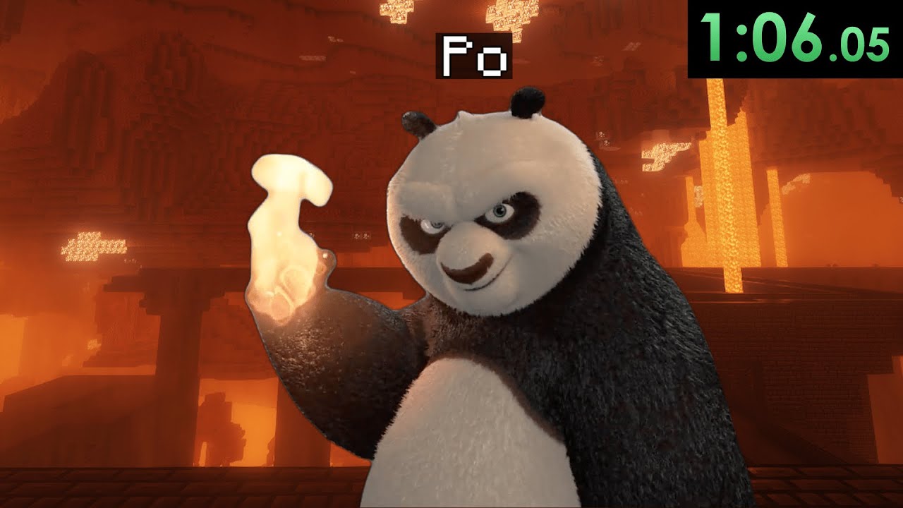 Kung Fu Panda Speedruns Minecraft