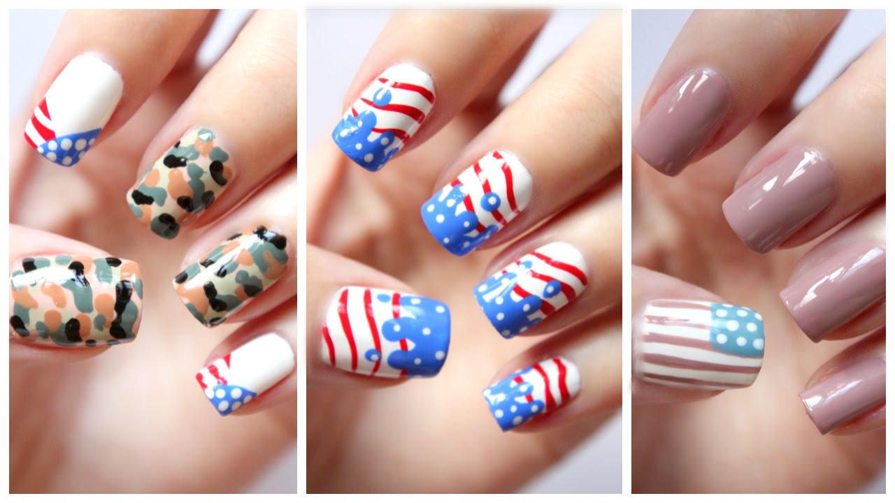 Fourth of July Nails!!! ☆ Three Cute Designs!  | MissJenFABULOUS