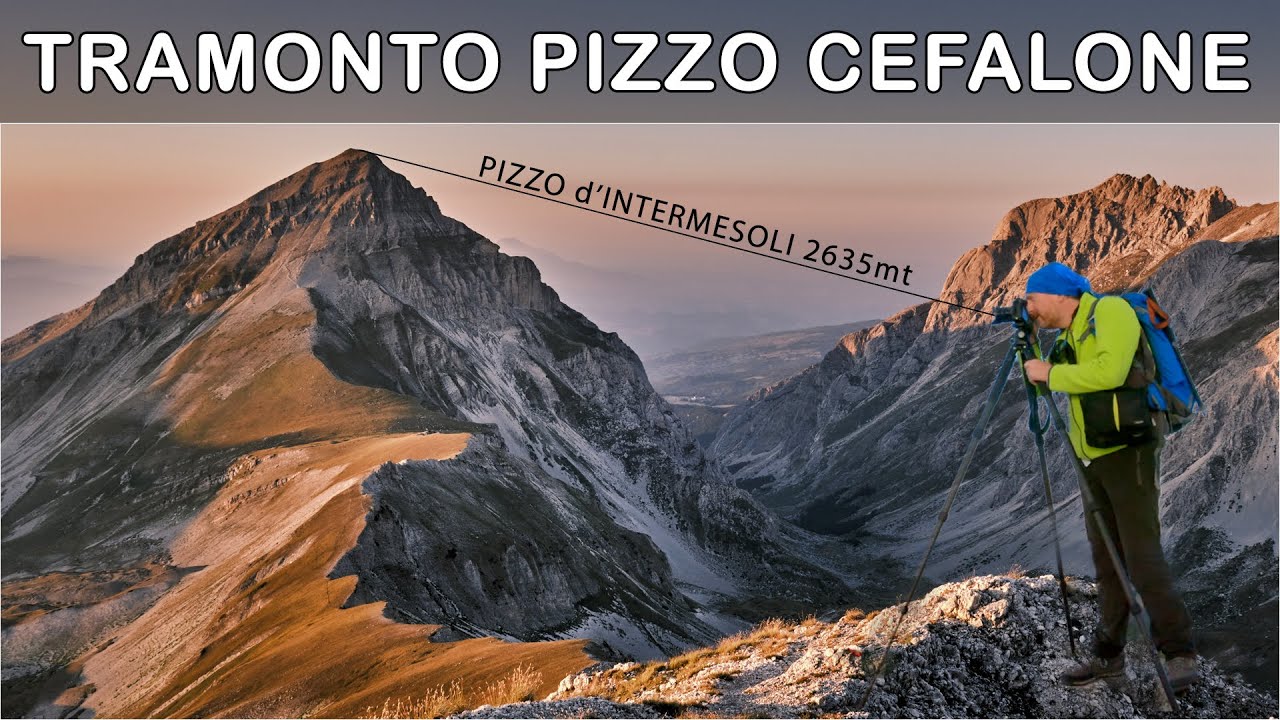 GRAN SASSO: risalgo il sentiero della via normale al Pizzo Cefalone giusto in tempo per il tramonto