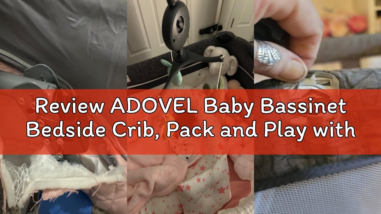 Review ADOVEL Baby Bassinet Bedside Crib, Pack and Play with Mattress, Diaper Changer and Playards f