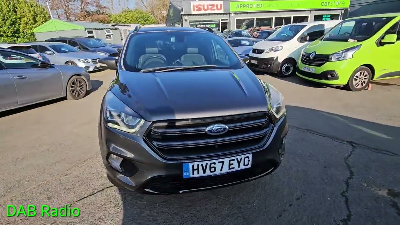HV67EYO Ford Kuga 2.0 TDCI Ecoblue ST Line 5d with 138 bhp Euro 6 Diesel in Grey on 66,000 Miles
