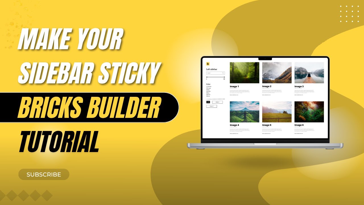 Создайте липкий левый фильтр в Bricks Builder (который действительно работает)