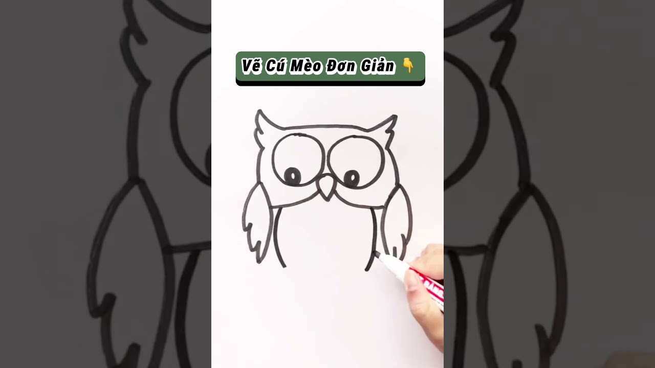 C&aacute;ch vẽ c&uacute; m&egrave;o đơn giản #shorts #veconcumeo #cachveconcumeo #vevatomau #hocvachoi #jonnypoly