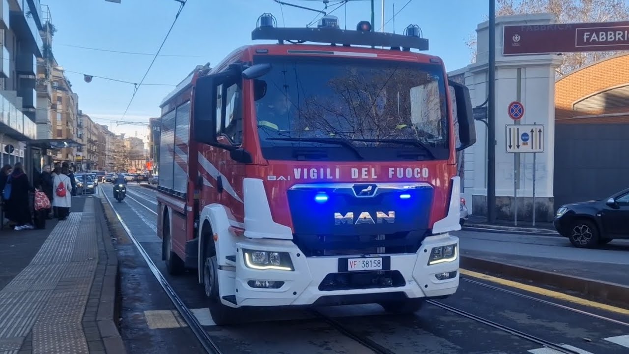 MilanoCortina2026 - NEW - APS Man TGM 15.290 Vigili del fuoco Milano in sirena