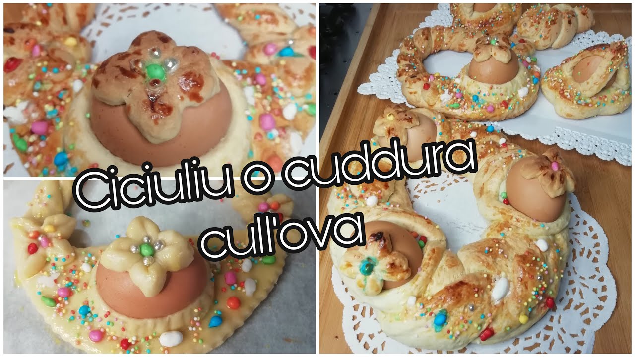 Ciciuliu o cuddura cull'ova, biscotti di Pasqua siciliani😋Biscotti di pasta frolla 👍ricetta Sicula!