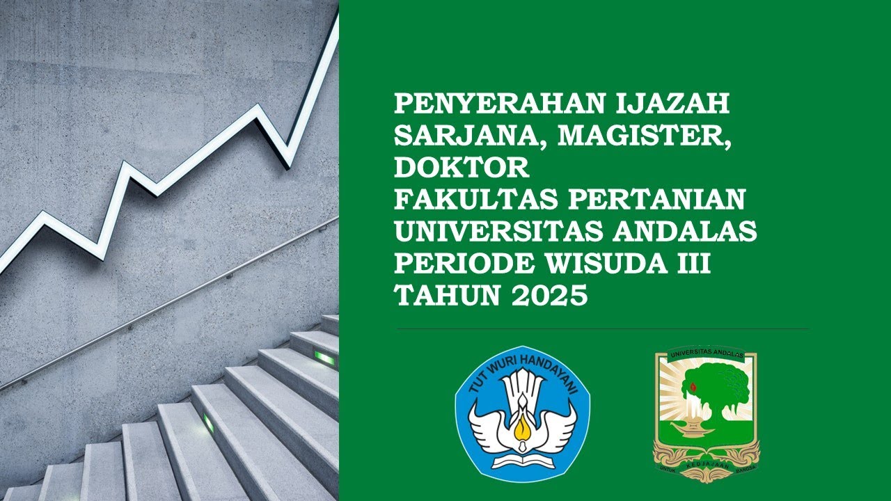 PENYERAHAN IJAZAH SARJANA, MAGISTER DAN DOKTOR PADA WISUDA III 2025 FAPERTA UNAND