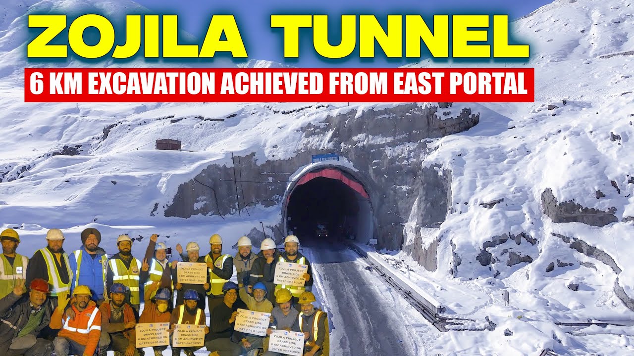 Zojila Tunnel: 6 KM Excavation Milestone Achieved From East Portal | Megha Engineering