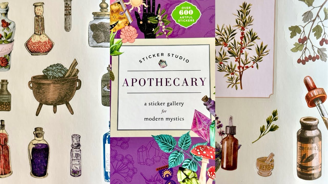 Sticker studio Apothecary sticker book flip through
