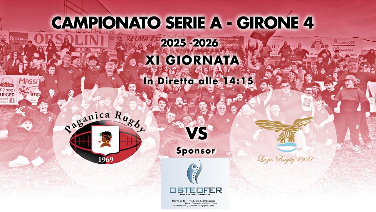 Paganica Rugby vs Lazio Rugby