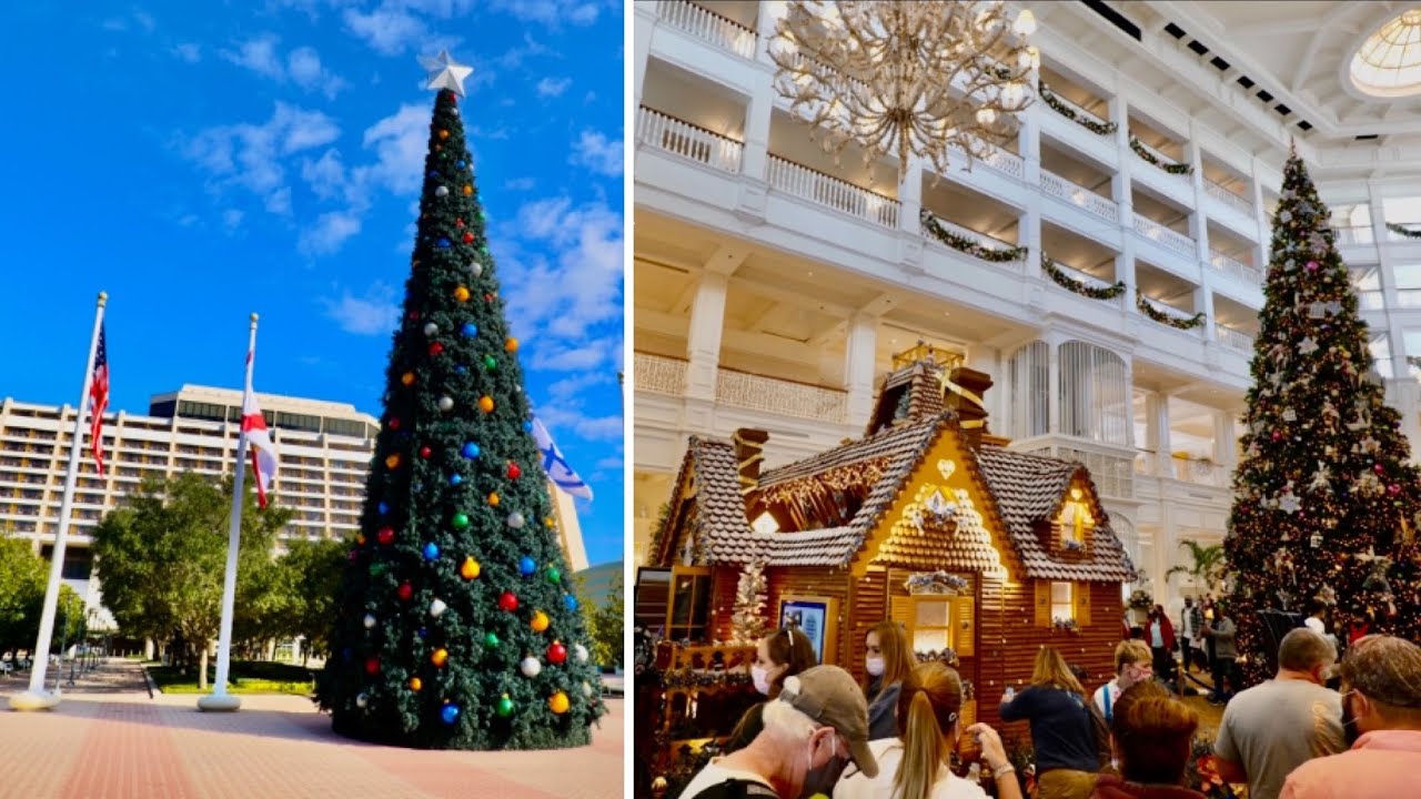 Magic Kingdom Monorail Resorts 2021 Christmas Decorations in 4K | Walt Disney World Orlando Florida