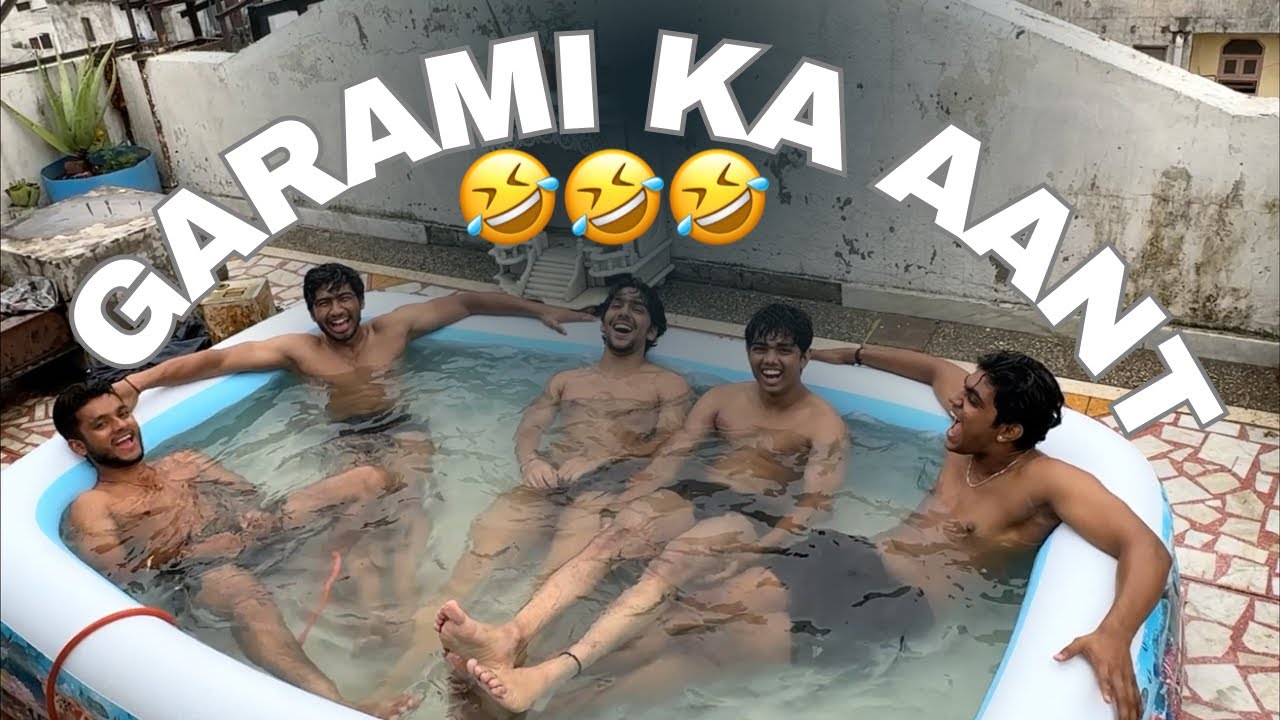 Mini swimming pool 💦🧊🛁|| full of struggle and backchodii 😂🤣🤣