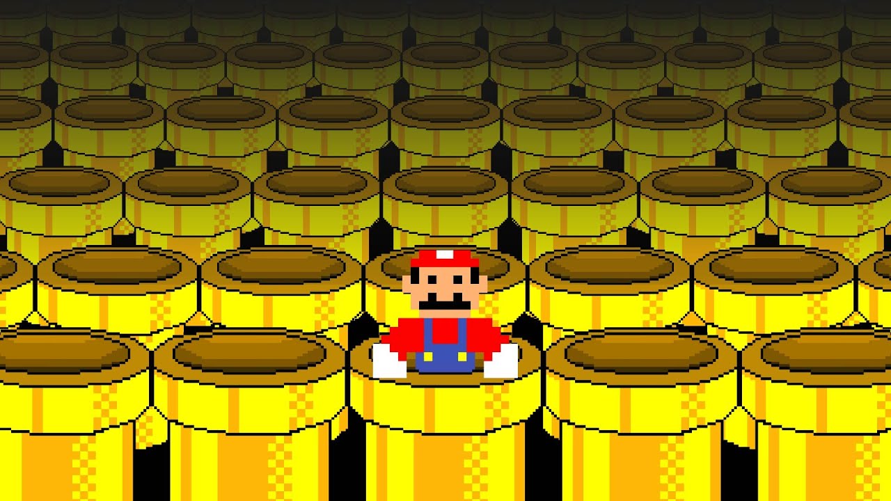 Cat Mario:マリオは謎の金色のパイプを100個突破することに成功した。| Mario Successfully Passed 100 Mysterious Golden Pipes.
