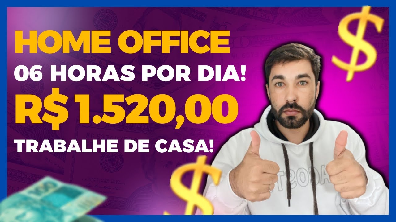 Trabalhe de Casa 06 Horas por dia e Receba R$ 1.520,00! Emprego Home Office - Rodrigo Ferreira