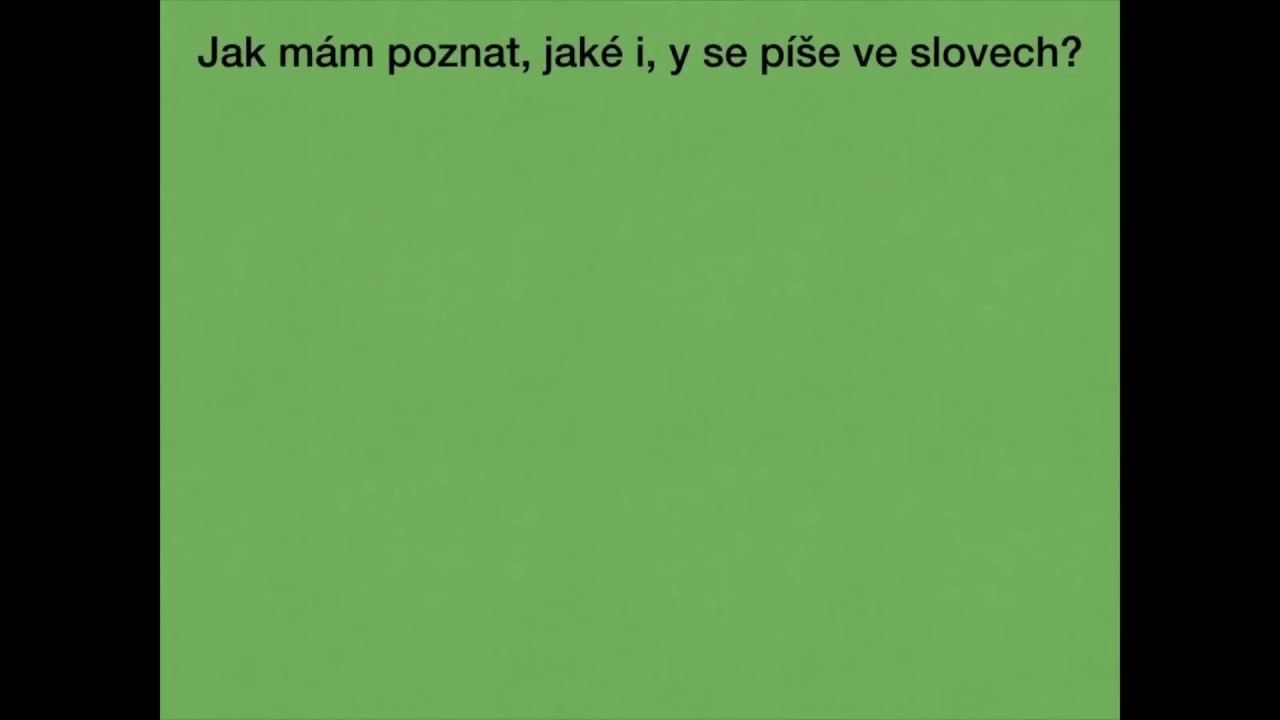 Psaní i, y uprostřed slova