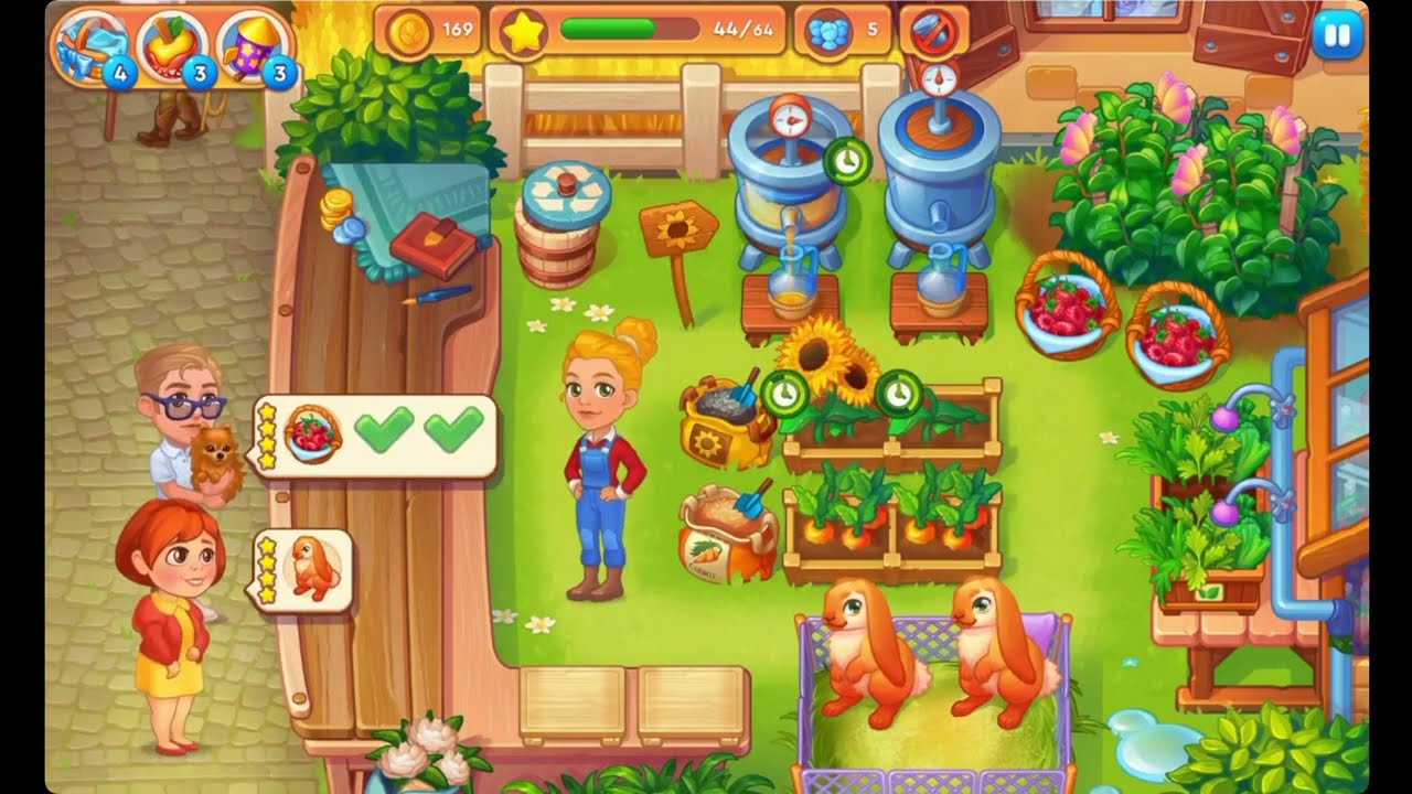 Farming Fever Cooking Games - Level 109 🍎🌻🫐 - No Boosters - FULL STORY - CaroGamesNL