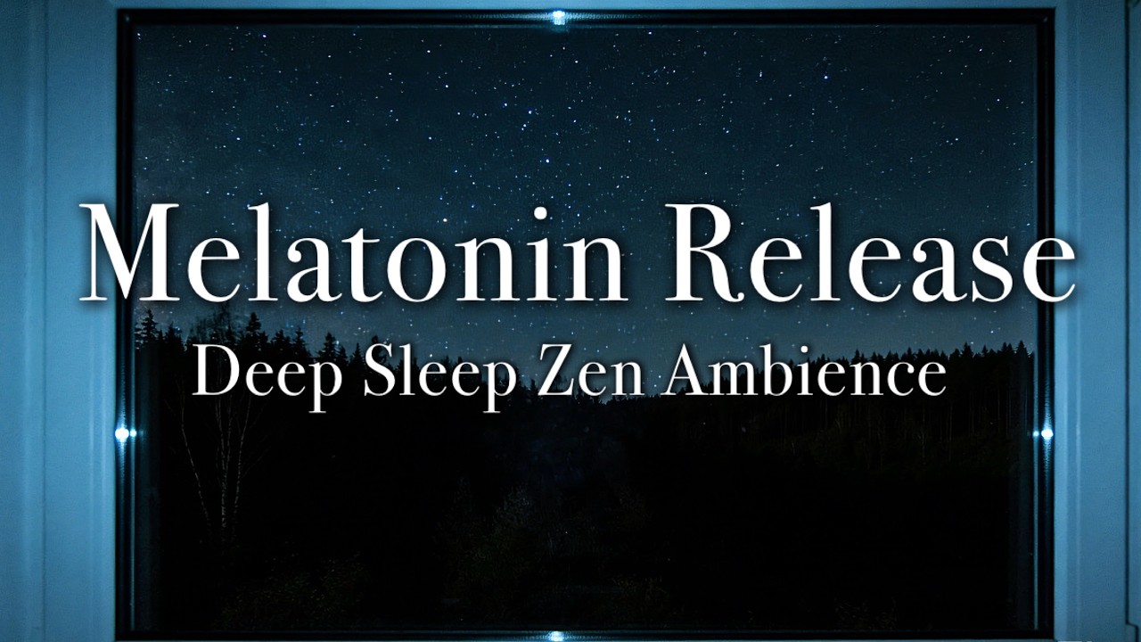 Deep Sleep Zen Ambience - Stress Relief ,Release of Melatonin and Toxin | Dark Night Dark Screen