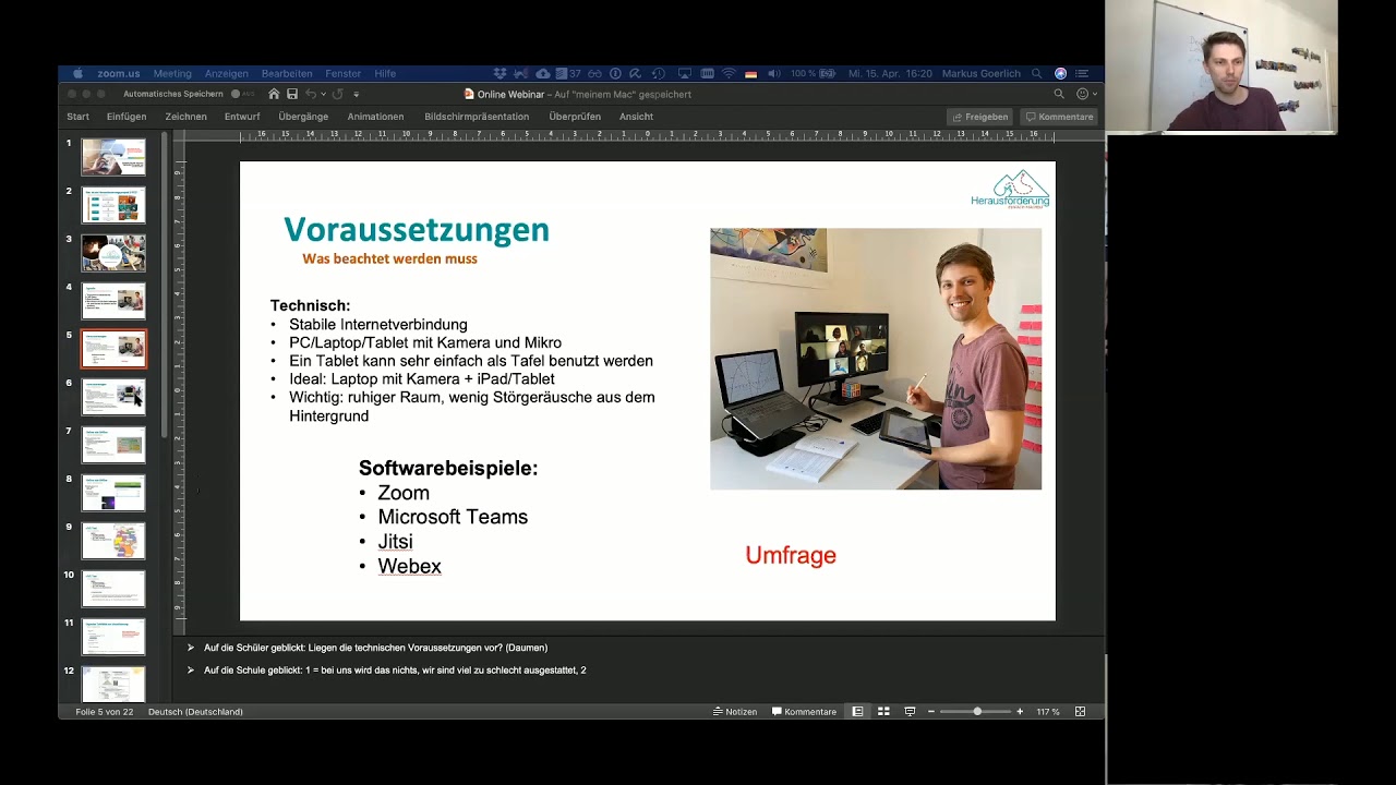 Unterricht via Internet | Webinar für Lehrkräfte