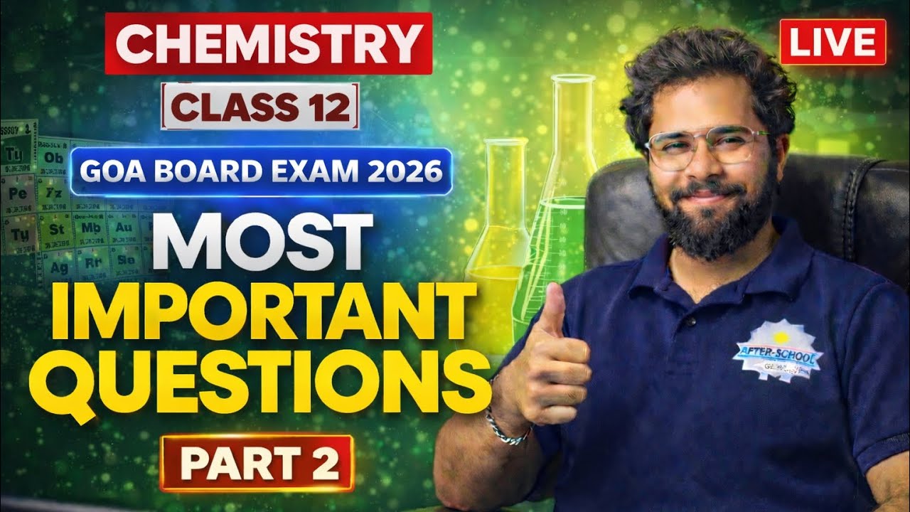 Goa Board Class 12 Chemistry 2026 | Sure Shot Type Organic Chemistry Named Reactions 