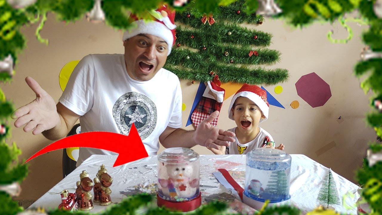 APRENDA A FAZER UM GLOBO DE NEVE FACIL E BARATO | FAMILIA TIRATINTA