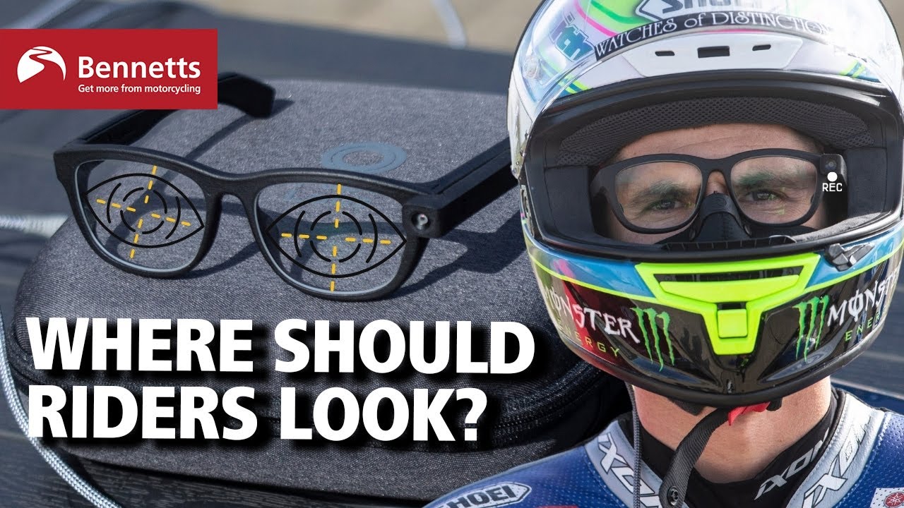 Tracking where a pro motorcycle racer looks