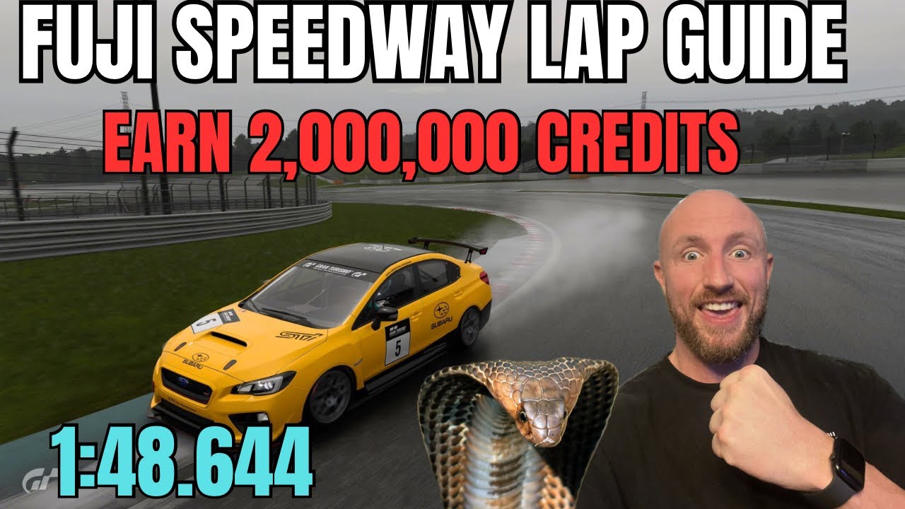 Gran Turismo 7 Lap Guide Fuji Speedway Time Trial Subaru WRX Gr.4 (Wet Conditions) 2 Million Credits