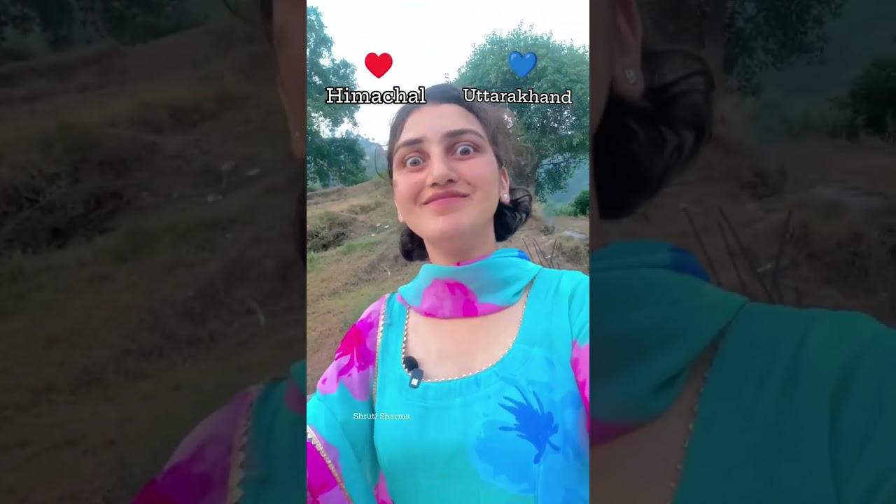 Himachal❤️ VS Uttarakhand💙#shrutisharma #Uttrakhand #Himachal #Himachaltrip