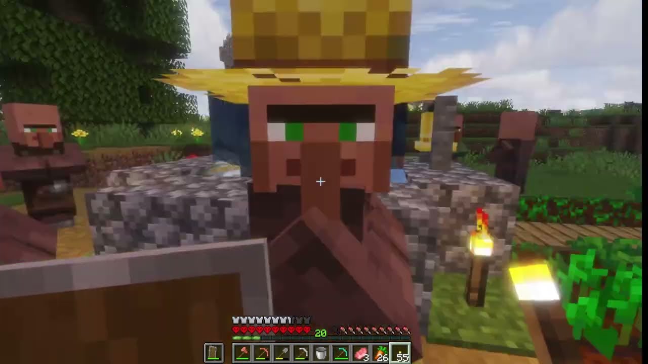 ゲーム下手なおばさんがマイクラハードコア影mod入りやる3-3