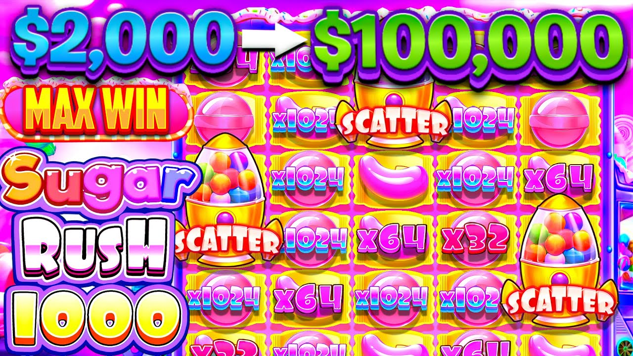 МАКСИМАЛЬНЫЙ ВЫИГРЫШ SUGAR RUSH 1000!! (от 2000 до 100 000 долларов США)